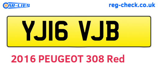 YJ16VJB are the vehicle registration plates.