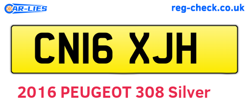 CN16XJH are the vehicle registration plates.