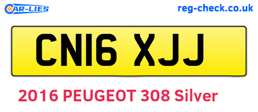 CN16XJJ are the vehicle registration plates.