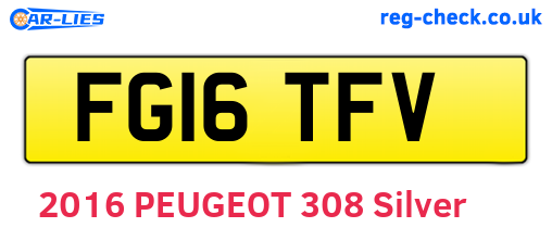 FG16TFV are the vehicle registration plates.
