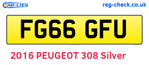 FG66GFU are the vehicle registration plates.