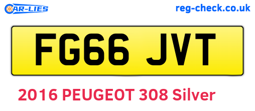 FG66JVT are the vehicle registration plates.