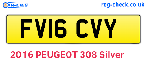 FV16CVY are the vehicle registration plates.