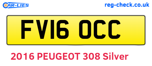 FV16OCC are the vehicle registration plates.