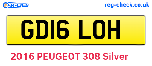GD16LOH are the vehicle registration plates.