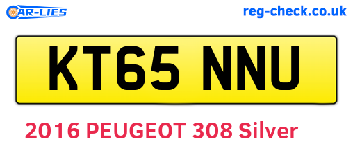 KT65NNU are the vehicle registration plates.