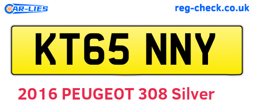 KT65NNY are the vehicle registration plates.