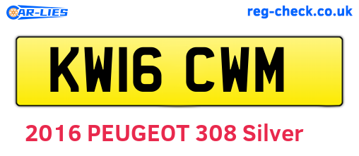 KW16CWM are the vehicle registration plates.
