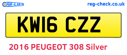 KW16CZZ are the vehicle registration plates.