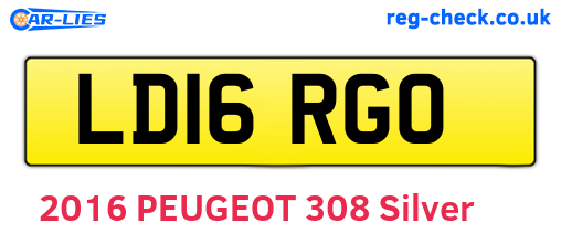 LD16RGO are the vehicle registration plates.