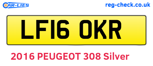 LF16OKR are the vehicle registration plates.