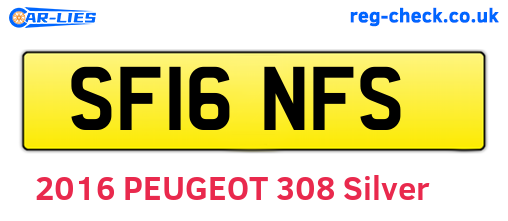 SF16NFS are the vehicle registration plates.