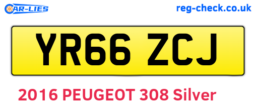 YR66ZCJ are the vehicle registration plates.