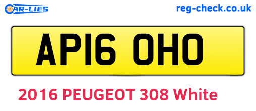 AP16OHO are the vehicle registration plates.