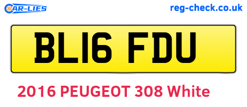 BL16FDU are the vehicle registration plates.