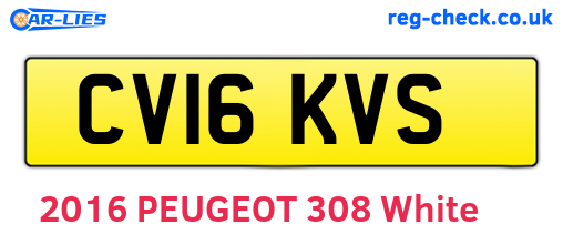 CV16KVS are the vehicle registration plates.