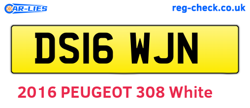 DS16WJN are the vehicle registration plates.