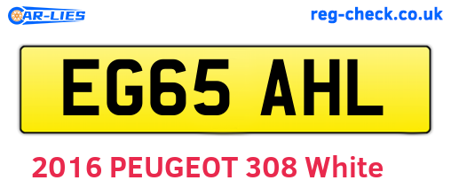 EG65AHL are the vehicle registration plates.