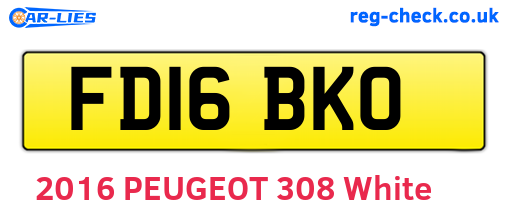 FD16BKO are the vehicle registration plates.