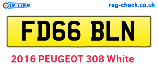 FD66BLN are the vehicle registration plates.