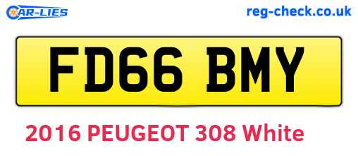 FD66BMY are the vehicle registration plates.