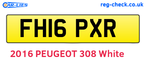 FH16PXR are the vehicle registration plates.