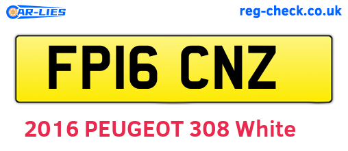 FP16CNZ are the vehicle registration plates.