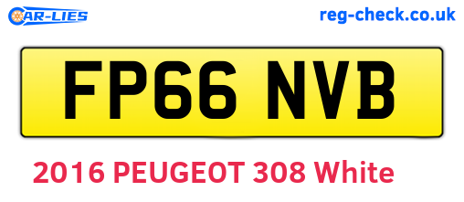 FP66NVB are the vehicle registration plates.
