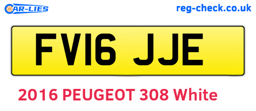 FV16JJE are the vehicle registration plates.