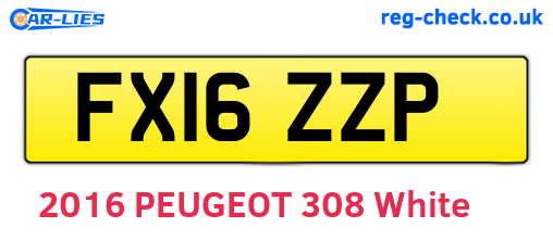 FX16ZZP are the vehicle registration plates.