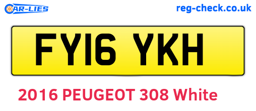 FY16YKH are the vehicle registration plates.