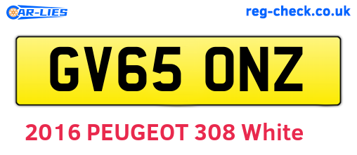GV65ONZ are the vehicle registration plates.