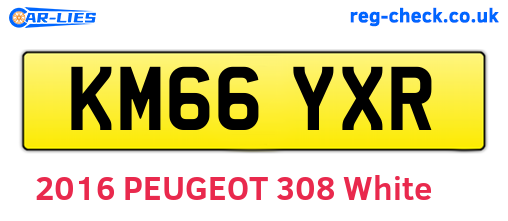 KM66YXR are the vehicle registration plates.