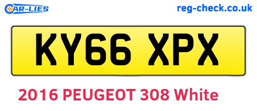 KY66XPX are the vehicle registration plates.