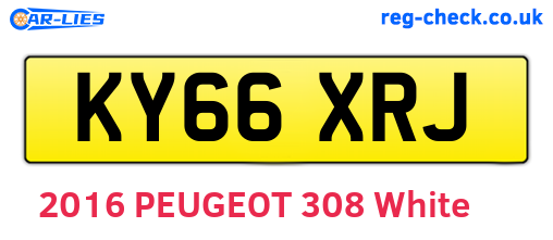 KY66XRJ are the vehicle registration plates.