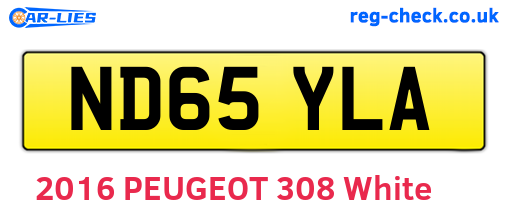 ND65YLA are the vehicle registration plates.