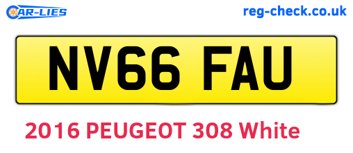 NV66FAU are the vehicle registration plates.
