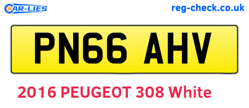 PN66AHV are the vehicle registration plates.