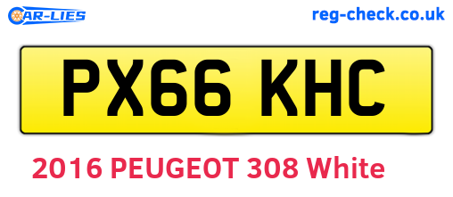 PX66KHC are the vehicle registration plates.