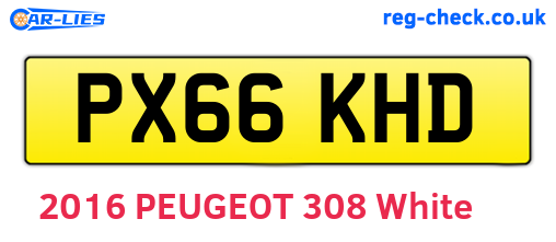 PX66KHD are the vehicle registration plates.