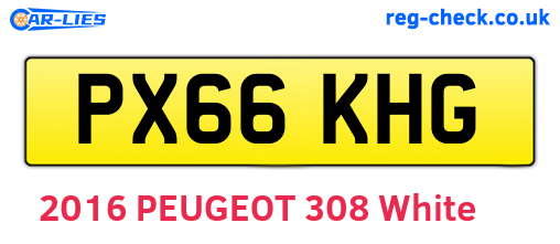 PX66KHG are the vehicle registration plates.