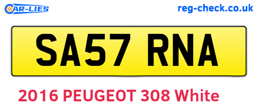 SA57RNA are the vehicle registration plates.