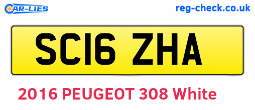 SC16ZHA are the vehicle registration plates.