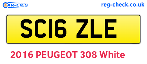 SC16ZLE are the vehicle registration plates.