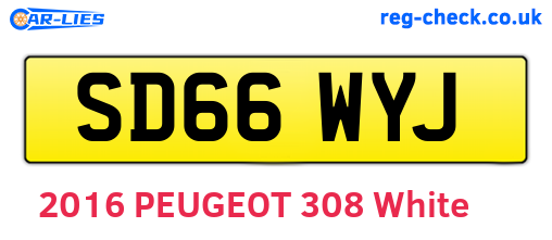 SD66WYJ are the vehicle registration plates.