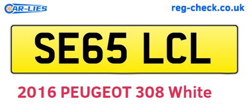 SE65LCL are the vehicle registration plates.