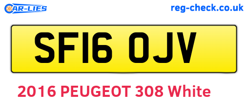 SF16OJV are the vehicle registration plates.