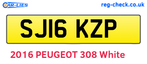 SJ16KZP are the vehicle registration plates.