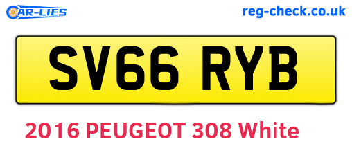 SV66RYB are the vehicle registration plates.