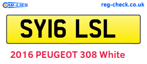 SY16LSL are the vehicle registration plates.